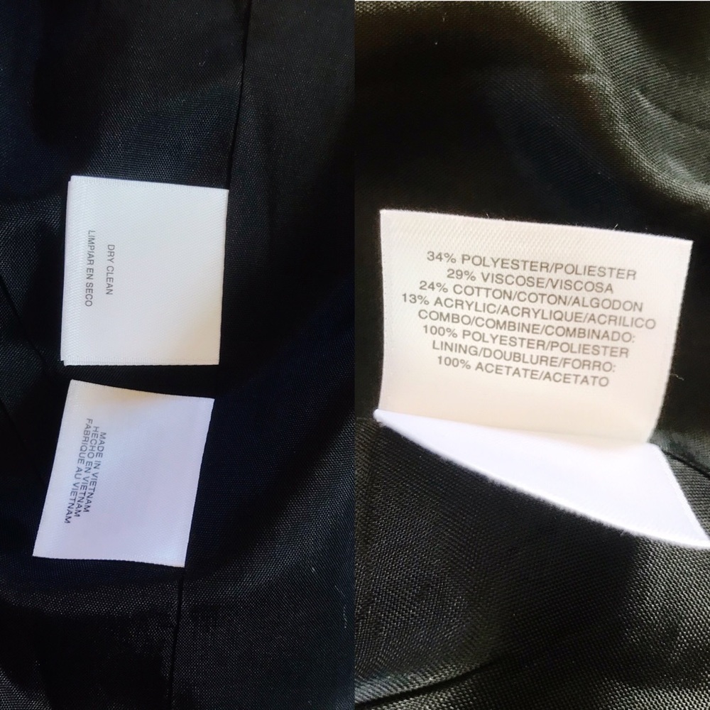 Anne Klein Notch Lapel Tweed Blazer Jacket Black - Picture 7 of 8